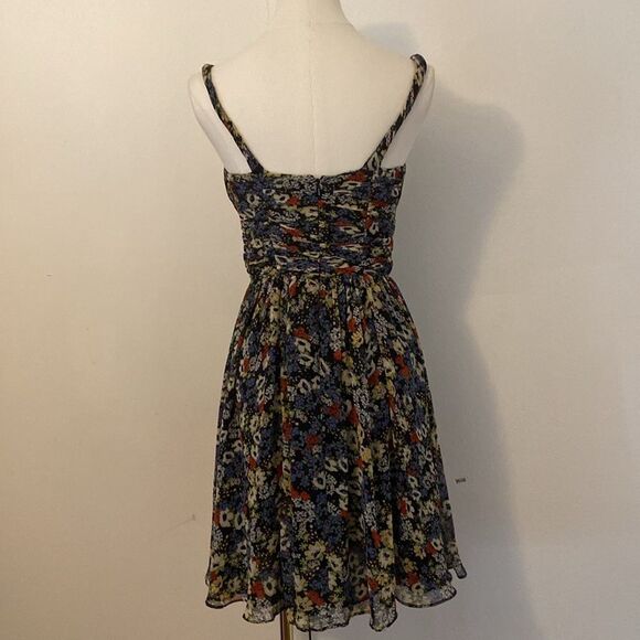 Suzi Chin for Maggy Boutique Black Floral Mini Dress Size 4 - Picture 6 of 14